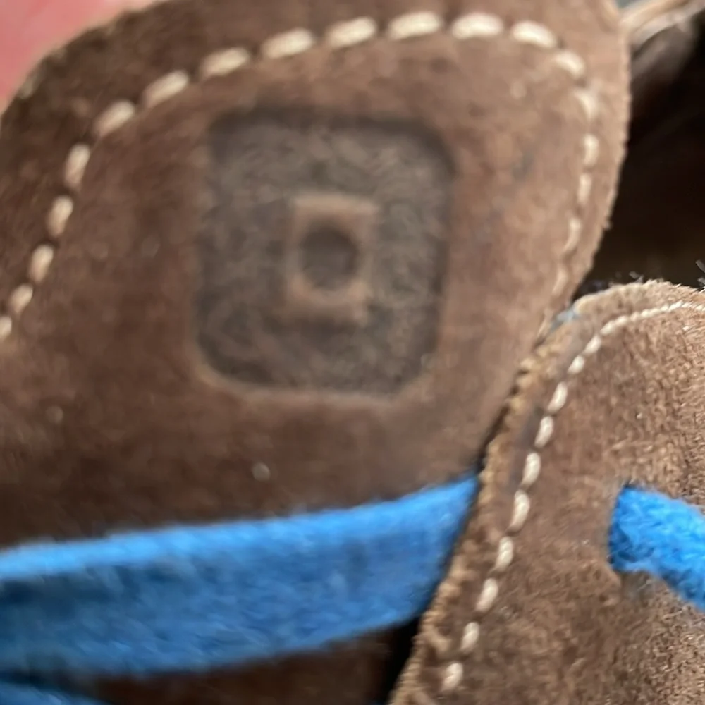 Men Tsubo Brown Leather/Suede Sneakers Aeson Urban Wingtip Blue Laces‎ 12